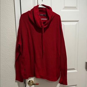 Ralph Lauren Vibrant rust Red Cowl Neck Sweater 3X